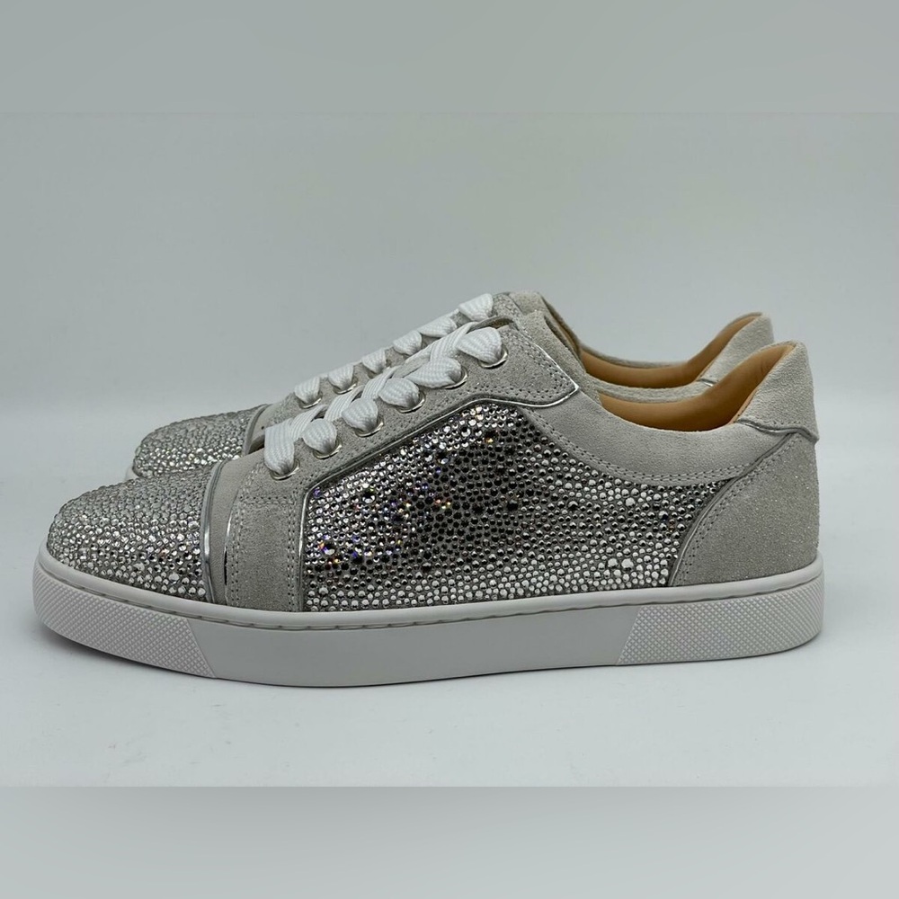 Christian Louboutin Silver Crystal Sneakers